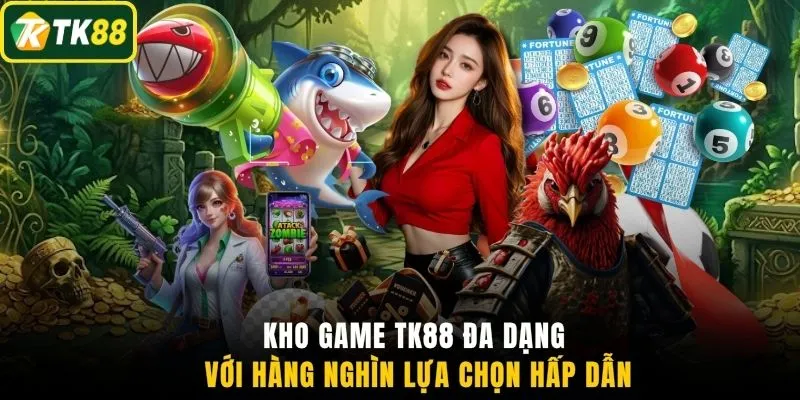 Kho game TK88 đa dạng với hàng nghìn lựa chọn hấp dẫn
