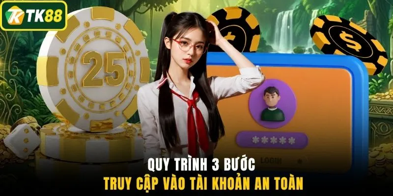 Quy trình 3 bước truy cập vào tài khoản an toàn
