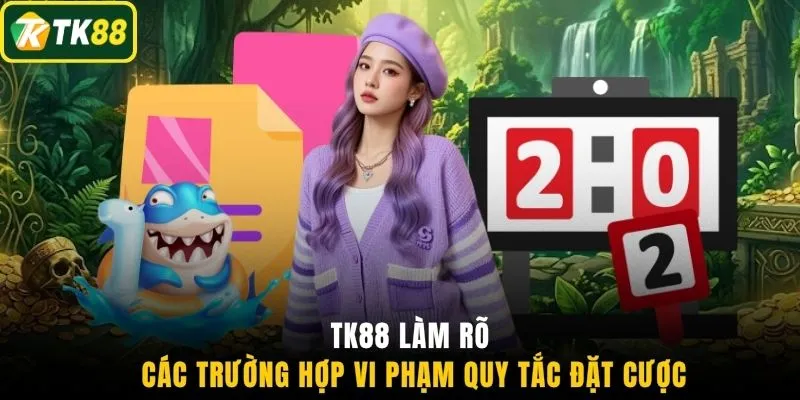 TK88 làm rõ các trường hợp vi phạm quy tắc đặt cược