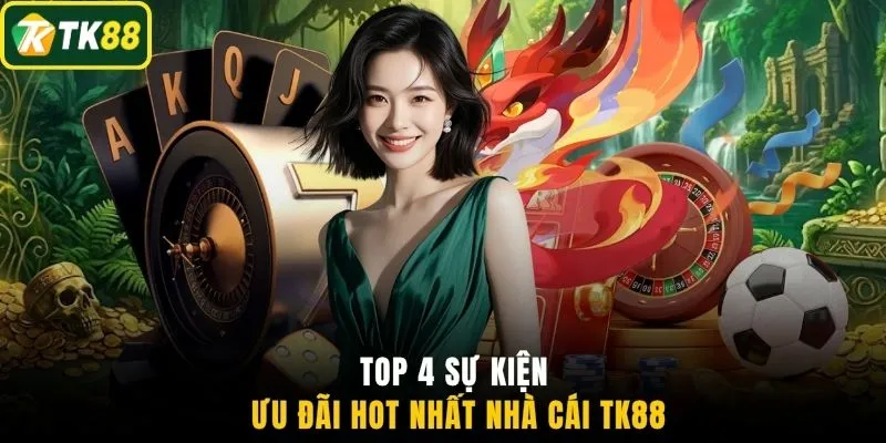 Top 4 sự kiện ưu đãi hot nhất nhà cái TK88